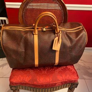 ETRO MILANO Paisley Coated Canvas Vachetta